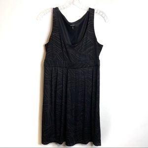 Express Scoop Neck Black Dress with Gold A…